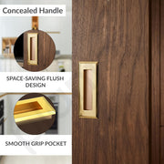 Plantex Sliding Door Handle/Concealed Handle for Sliding Door/96mm Concealed Handle for Wardrobe/Kitchen Cabinet - Pack of 1 (PVD Gold)