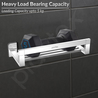 Plantex Bathroom Shelf for Wall/304 Grade Stainless Steel Multi-Purpose Shelf/Spice Rack for Kitchen/Wall Mount Storage Rack/Bathroom Accessories - Pack of 1 (1911, Chrome)