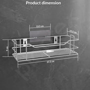 Plantex Stainless Steel Shelf/Rack/Organizer for Bathroom and Kitchen Accessories/Bathroom Shelf for Wall (Chrome-Silver)