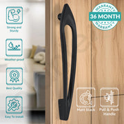 Plantex Door Handle/15 Inch Main Door Handle/Handle for Wooden Door/Pull-Push Door Handle/Door Accessories (Pack of 1, Black), Pull Handle