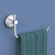 Plantex Stainless Steel Towel Ring for Bathroom/Wash Basin/Napkin-Towel Hanger/Bathroom Accessories - (Chrome - L Shape) - Pack of 1
