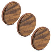 Plantex Knobs for Drawer/Round Drawer Knobs/Knobs for Cabinets/Pull-Push Knobs for Kitchen/Bedroom Drawer - Pack of 3 (Big, Rose Gold & Wood)