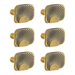 Plantex Knobs for Drawers/Drawer Knobs/Rectangle Knob for Cabinets/Pull-Push Knob for Kitchen/Bedroom/Drawer - Pack of 6 (Brass Antique & Gold)