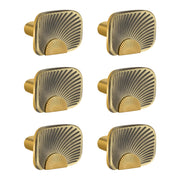 Plantex Knobs for Drawers/Drawer Knobs/Rectangle Knob for Cabinets/Pull-Push Knob for Kitchen/Bedroom/Drawer - Pack of 6 (Brass Antique & Gold)