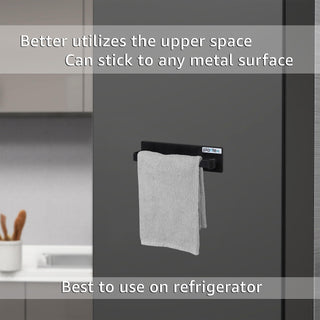 Plantex Napkin Holder/Towel Holder/Towel Hanger-Stand for Bathroom/Washbasin/Bathroom Accessories-Magnetic(Black)