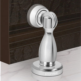 Plantex Door Magnet Stopper/Door Stopper with Door Magnetic/Door Stopper for Main Door/360 Degree Magnet Door Cather - Set of 4 (4 Inch,Chrome)
