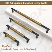 Plantex Cabinet Handle/Kitchen Cabinet Door Handle/Wardrobe/160 mm Cupboard Handle/Door Pull-Push Handle for Home/Office - Pack of 2 (Brass Antique)