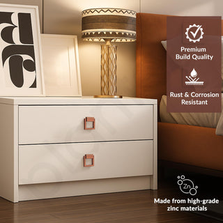 Plantex Drawer Kadi/2 Inch Chest Handle for Drawer/Square Cabinet Kadi/Pull-Push Small Kadi for Home/Office Drawer - Pack of 4 (SH-358, Rose Gold)