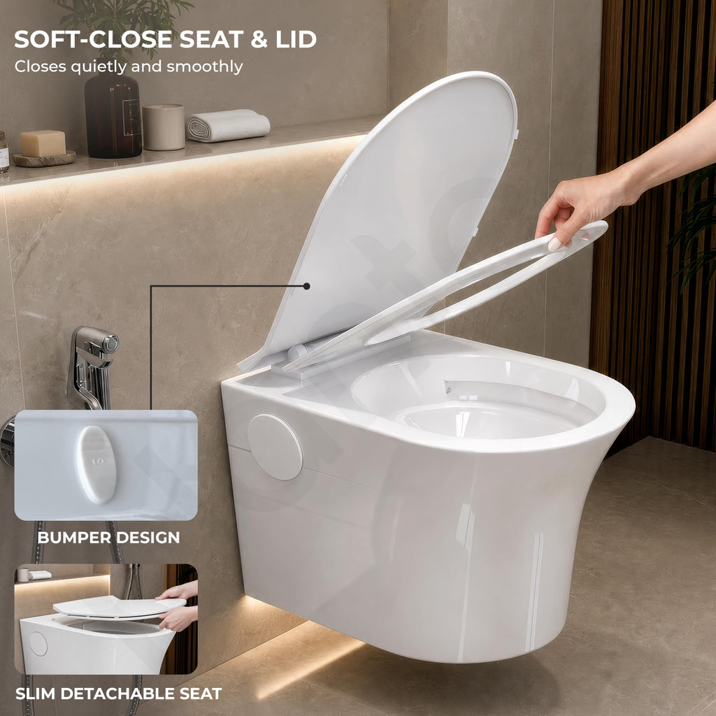 Wall Mount Commode Frame Plantex Platinum Ceramic Rimless Wall Mounted Commode/P Trap Washdown ...