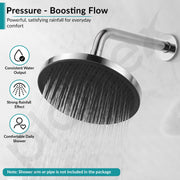 Plantex ABS 11 Inch Round Head Shower/Overhead Rain Shower for Home/Hotel/Adjustable Shower Head for Bathroom - Pack of 1 (Chrome, D-XM95)