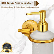 Plantex 304 Grade Stainless Steel Liquid Soap Dispenser/Shampoo Dispenser/Hand Wash Dispenser/Bathroom Accessories Pack of 1, Daizy (Golden)