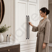 Plantex Aluminium Cabinet Handle/600mm Wardrobe Handle for Home/Cupboard Door Pull-Push Handles for Office - Pack of 1 (Black)
