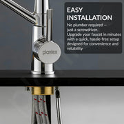 Plantex Pure Brass Flexible Tap for Kitchen Sink/Dual Flow Pull Out Sink Mixer Tap Hot and Cold/Movable/Rotable Water Mixer Faucet - (7904, Chrome)