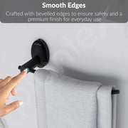 Plantex 304 Grade Stainless Steel Napkin Ring/Towel Ring/Napkin Holder/Towel Hanger/Bathroom Accessories-Powder Coated(Black)