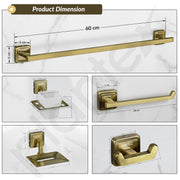 Plantex Decan 304 Grade Stainless Steel Towel Rod for Bathroom/Soap Holder/Napkin Ring/Tumbler Holder/Robe Hook/Bathroom Accessories - Brass Antique