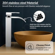 Plantex 304-Grade Stainless Steel Basin Mixer/Pillar tap for wash Basin/Hot and Cold Mixer tap for Washbasin-(YJR-31-Chrome)