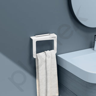 Plantex Acrylic Towel Holder for Bathroom/Napkin Hanger for Wash Basin/Hand Towel Hanger/Kitchen/Bathroom Accessories - (Square-White)