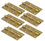 Plantex Heavy Duty Stainless Steel Door Butt Hinges 5 inch x 12 Gauge/2.5 mm Thickness Home/Office/Hotel for Main Door/Bedroom/Kitchen/Bathroom - Pack of 6 (Brass Antique)
