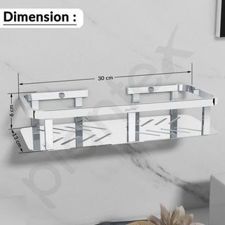 Plantex 304 Grade Stainless Steel Shelf for Bathroom/Storage Shelf for Kitchen – Bathroom Accessories – Pack of 2 (12x5 Inch, Chrome)
