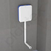Plantex Commode Flush Tank for Toilet with 7 Ltr Water Capacity/Dual Tone and Slim Polypropylene Flush Tank with Internal Accessories - Pack of 1 (Blue & White)