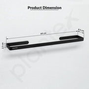 Plantex Space Aluminium Single Towel Rod/Towel Bar/Towel Holder/Towel Hanger for Bathroom/Bathroom Accessories (Black) â€“ Pack of 1