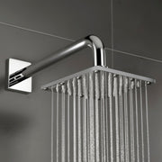 Plantex Stainless Steel Overhead Shower 6 x 6 inch with Water-Saving Technology/High pressure Rain Shower Head without Arm/Bathroom Shower -(Sandwich-Chrome)