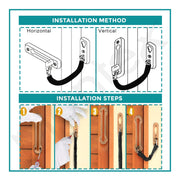 Plantex Door Chain Lock for Main Door/Door Safety Chain/Door Chain Latch/Door Lock for Kids Safety/Chain Lock for Door with Rubber Grip - Pack of 3 (Rose Gold)