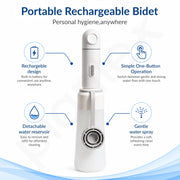 Plantex Portable Travel Bidet for Toilet/Rechargeable Electric Jet Spray with 2 Pressure Modes/IPX7 Waterproof/450ML Detachable Bottle for Women/Men – Pack of 1 (White)