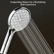 Plantex Acrylonitrile Butadiene Styrene Hand Shower For Bathroom/5 Inch Round Multi-Function 3 Mode Shower Hand/Hand Shower With 1.5 Meter Flexible Tube And Wall Hook-(Chrome)
