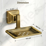 Plantex 304 Grade Stainless Steel Bathroom Soap Dish/Soap Holder/Soap Stand/Bathroom Accessories - Squaro (Brass Antique)