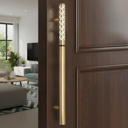 Plantex 18 Inch LED Main Door Handle/Pull-Push Handle with Sensor Touch/Lighting Door Handle for Main Door/Stainless Steel Handle for Home & Door Decor - Pack of 1 (Brass Antique)