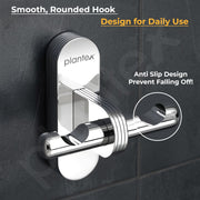 Plantex Robe Hook for Bathroom/Pure Brass Clothes Hanging Hook/Hook for Wall/Bathroom Accessories - Pack of 1 (APS-GIA-04, Chrome)