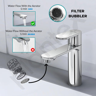 Plantex Pure Brass Pillar Cocke for Basin with Water Saving Aerator/Tap for Wash Basin with Teflon Tape/Sink tap for Wash Basin-7 Year Warranty by Plantex-(ORN-203-Chrome)