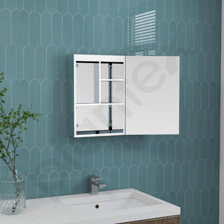 Plantex Premium 304 Stainless Steel Bathroom Cabinet with LED Mirror/Bathroom Organiser/Bathroom Shelf for Wall with Mirror (14x20 Inch-LED/Chrome)