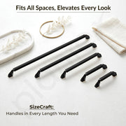 Plantex Aluminium Cabinet Handle/288mm Wardrobe Handle for Home/Cupboard Door Pull-Push Handles for Office - Pack of 1 (Black)