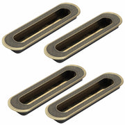 Plantex Sliding Door Handle/Concealed Handle for Sliding Door/160mm Concealed Handle for Wardrobe/Kitchen Cabinet - Pack of 4 (Brass Antique)
