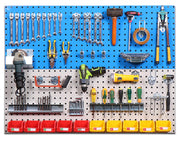 Plantex Peg board For Wall/Tool Organizer Pegboard For Garage Workshop/Storage Board/Hanging Tools Peg board ÃƒÂ¢Ã¢â€šÂ¬Ã¢â‚¬Å“ 120 X 45 Cm, (Metal)