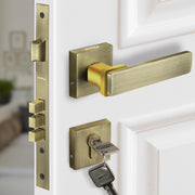 Plantex Premium Door Lock with 3 Years of Warranty/Main Door Lock for Home/Mortise Lock for Door - Main Door Lock Set(7116 - PVD Gold & Brass Antique)