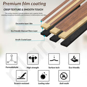 Plantex Wall Panels/Wooden Louvers Panel for Wall 8 Feet/Charcoal Panel for Interior Wall Decor/3D Wall Panel - Pack of 10 Covers - 32 Sq. Ft,, Size-5 Inch x 8 Feet (Wooden - Modern Strip)