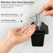 Plantex Liquid Soap Dispenser for Bathroom/Acrylic Shampoo Dispenser/Hand wash Dispenser/Bathroom Accessories - Pack of 1 (VIB-137, Black)