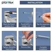 Plantex Anti Rust 304 Grade Stainless Steel Folding Single Towel Rod with Hooks/Towel Holder for Bathroom/Towel Bar/Hanger/Bathroom Accessories - Pack of 2 (24 Inch-Chrome)