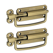 Plantex Door Stopper/5 Inch Baby Latch Kadi/Door Latch for Bathroom/Door Lock for Home/Office Doors - Pack of 2 (Brass Antique)