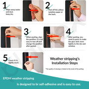 Plantex Window Seal Tape for Perimeter/Door Strip/DIY 3M Self Adhesive/Soundproof & Weatherproof Strip - Pack of 1 (D Shape, 18Feet, Brown)