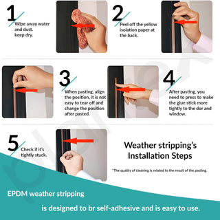 Plantex Window Seal Tape for Perimeter/Door Strip/DIY 3M Self Adhesive/Soundproof & Weatherproof Strip - Pack of 2 (D Shape, 18Feet, Brown)