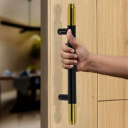 Plantex 14 Inch Door Handle for Main Door/Heavy Duty Main Door Handle/Pull Push Handle for Home/Office Ã¢â‚¬â€œ Pack of 1 (112,Black & Gold)