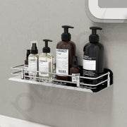 Plantex Bathroom Shelf for Wall/Stainless Steel Bathroom Shelf with Railings/Storage Organizer/Bathroom Accessories Set(12 inches, Chrome)