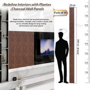 Plantex Wall Louvers Panel 8 Feet - Charcoal 3D Interior Wall DÃƒÂ©cor - Pack of 10 Covers, 40 Sq. Ft, Size 5 Inch x 8 Feet (Rosewood)