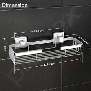 Plantex Bathroom Shelf for Wall/304 Grade Stainless Steel Multi-Purpose Shelf/Spice Rack for Kitchen/Wall Mount Storage Rack/Bathroom Accessories-Pack of 1 (2111, Chrome)