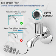 Plantex Bib Cock Tap for Bathroom/Short Body Taps/Wall Mount Tap for Wash Basin with Teflon Tape & Wall Flange - Pack of 1 (Rio, Chrome)