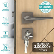 Plantex Door Lock for Home/Main Door Lock Set with 3 Years of Warranty Mortise Lock for Door with Brass Lock Body & Cylinder(7083-Satin Black)